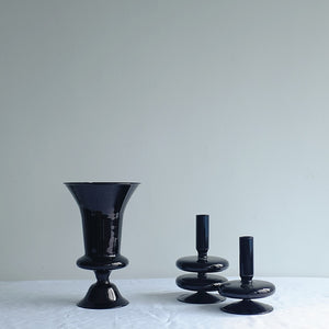 Vase soliflore noir et chandelier