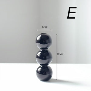 Vase soliflore noir boules