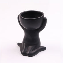 Chargement de l&#39;image dans la visionneuse de la galerie, Pot de fleur bonhomme noir
