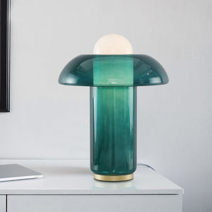 Lampe champignon vintage en verre