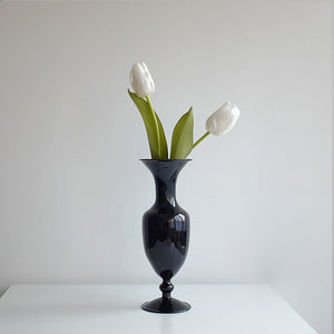 Vase soliflore noir tulipes 