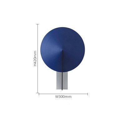Dimensions lampe à poser design bleue