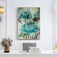 Chargement de l&#39;image dans la visionneuse de la galerie, Tableau fleurs bleues
