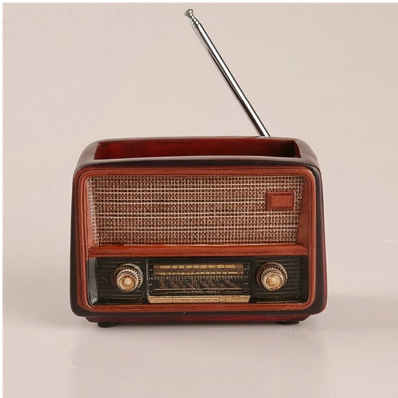 Pot de fleur style radio vintage