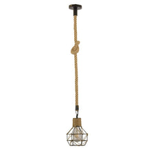 Chargement de l&#39;image dans la visionneuse de la galerie, Lampe suspendue industrielle avec corde en chanvre nouée
