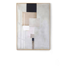 Chargement de l&#39;image dans la visionneuse de la galerie, Tableau abstrait avec des carrés style minimaliste
