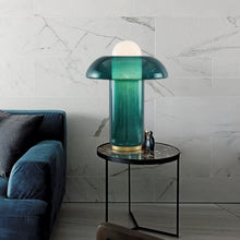 Chargement de l&#39;image dans la visionneuse de la galerie, Lampe champignon en verre au style vintage
