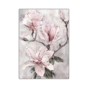Tableau fleurs roses
