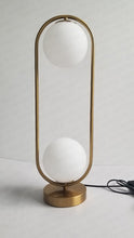 Chargement de l&#39;image dans la visionneuse de la galerie, Lampe à poser deux boules bronze
