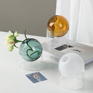 Vase boule verre design