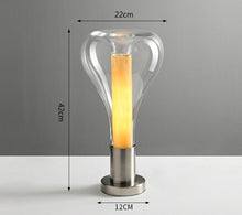 Chargement de l&#39;image dans la visionneuse de la galerie, Dimensions de la lampe de table design en verre
