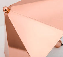 Chargement de l&#39;image dans la visionneuse de la galerie, Détails de l&#39;abat-jour rose gold de la lampe design parapluie
