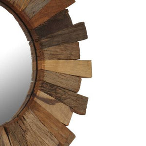 Miroir rond bois design