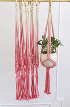 Chargement de l&#39;image dans la visionneuse de la galerie, Suspension plantes macramé couleur rose

