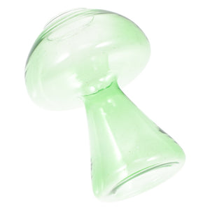 Vase en verre champignon vert