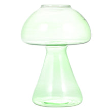 Chargement de l&#39;image dans la visionneuse de la galerie, Vase en verre champignon design vert
