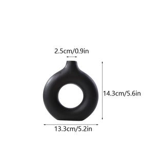 Dimensions du Vase donut noir taille S
