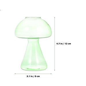 Dimensions Vase en verre champignon vert