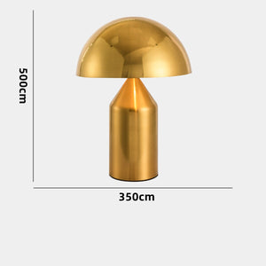 Dimensions de la lampe champignon dorée grande taille