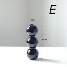 Chargement de l&#39;image dans la visionneuse de la galerie, Vase soliflore noir boules
