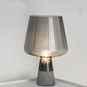 Lampe minimaliste en béton à poser gris